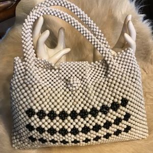 Vintage Plastic Beaded Handbag